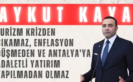 CHP’li Aykut Kaya: “Turizm krizden çıkamaz, enflasyon düşmeden ve Antalya'ya adaletli yatırım yapılmadan olmaz”