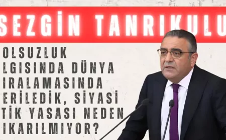CHP’li Sezgin Tanrıkulu: “Yolsuzluk algısında dünya sıralamasında geriledik, siyasi etik yasası neden çıkarılmıyor?”