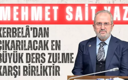 AK Parti’li Mehmet Sait Yaz: “Kerbelâ’dan çıkarılacak en büyük ders zulme karşı birliktir”