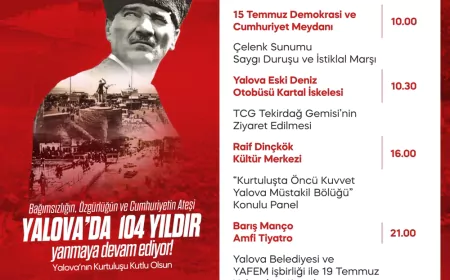 Yalova’nın Kurtuluşunun 104. Yılı Coşkuyla Kutlanacak