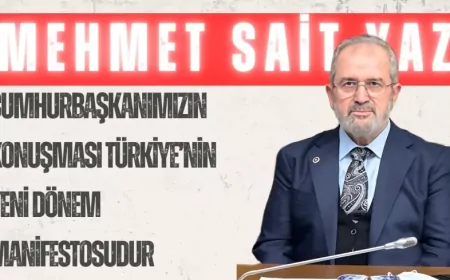 AK Parti’li Mehmet Sait Yaz: “Cumhurbaşkanımızın konuşması Türkiye’nin yeni dönem manifestosudur”