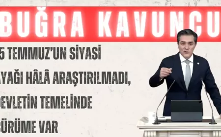 İYİ Parti Grup Başkanvekili Buğra Kavuncu: “15 Temmuz’un siyasi ayağı hâlâ araştırılmadı, devletin temelinde çürüme var”