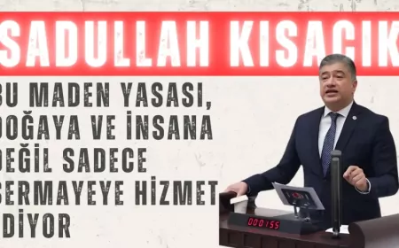 DEVA Partili Sadullah Kısacık: “Bu maden yasası, doğaya ve insana değil sadece sermayeye hizmet ediyor”