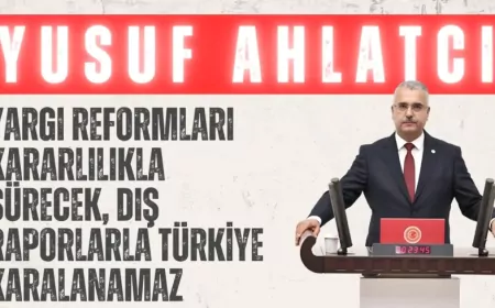 AK Parti’li Yusuf Ahlatcı: “Yargı reformları kararlılıkla sürecek, dış raporlarla Türkiye karalanamaz”
