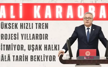 CHP Uşak Milletvekili Ali Karaoba: “Yüksek hızlı tren projesi yıllardır bitmiyor, Uşak halkı hâlâ tarih bekliyor”