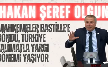 İYİ Parti’li Hakan Şeref Olgun: “Mahkemeler Bastille'e döndü, Türkiye talimatla yargı dönemi yaşıyor”