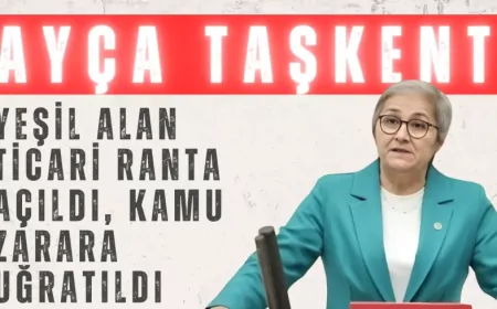 CHP Milletvekili Ayça Taşkent: “Yeşil alan ticari ranta açıldı, kamu zarara uğratıldı”