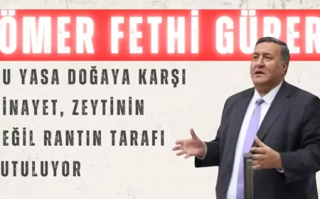 CHP’li Ömer Fethi Gürer: “Bu yasa doğaya karşı cinayet, zeytinin değil rantın tarafı tutuluyor”