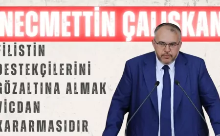 Saadet Partili Necmettin Çalışkan: "Filistin destekçilerini gözaltına almak vicdan kararmasıdır"