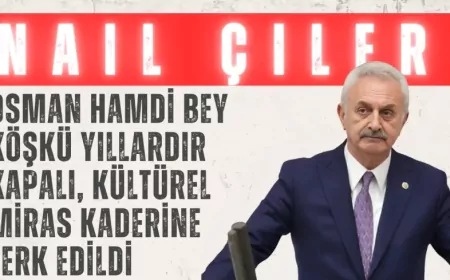 CHP’li Nail Çiler: “Osman Hamdi Bey Köşkü yıllardır kapalı, kültürel miras kaderine terk edildi”