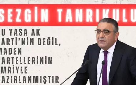 CHP’li Sezgin Tanrıkulu: “Bu yasa AK Parti’nin değil, maden kartellerinin emriyle hazırlanmıştır”