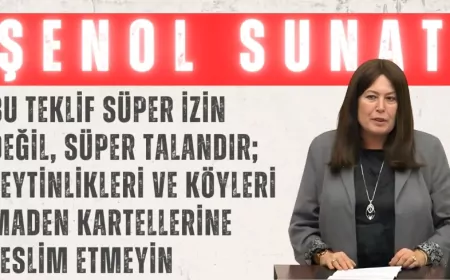 İYİ Partili Şenol Sunat: “Bu teklif süper izin değil, süper talandır; zeytinlikleri ve köyleri maden kartellerine teslim etmeyin”