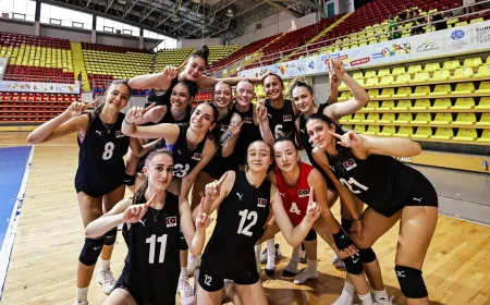 18 Yaş Altı Kız Voleybol Milli Takımı Avrupa Gençlik Olimpik Yaz Festivali’nde Şampiyon