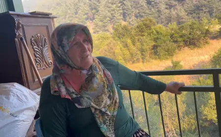 Bursa’da Yangının Ortasında Kalan Kadın: “Çocuklarım Yanacak Diye Çok Korktum”