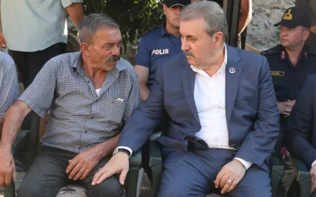 BBP Lideri Mustafa Destici’den Şehit Orman İşçilerinin Ailelerine Taziye Ziyareti