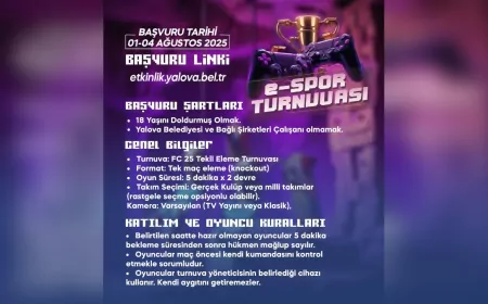 Yalova Belediyesi’nden Gençlere E-Spor Turnuvası