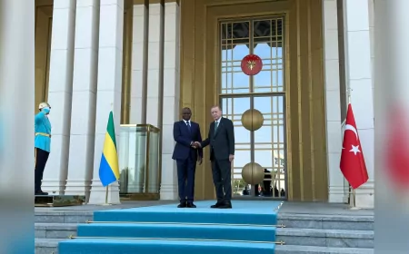 Cumhurbaşkanı Erdoğan, Gabon Cumhurbaşkanı Nguema’yı Resmi Törenle Karşıladı