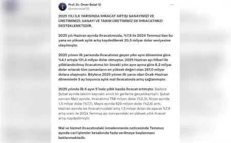 Ticaret Bakanı Bolat: "Zorlu Koşullara Rağmen İhracatta Artış Sürüyor"