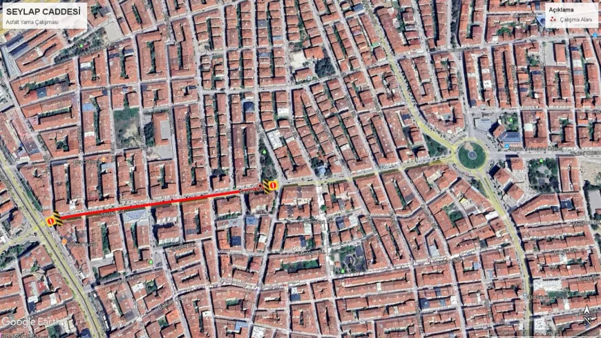 Seylap Caddesi’nde Gece Asfalt Çalışması: Sürücülere Uyarı