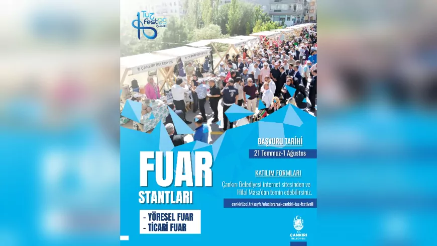 Çankırı Tuz Festivali Fuar Başvuruları Başlıyor