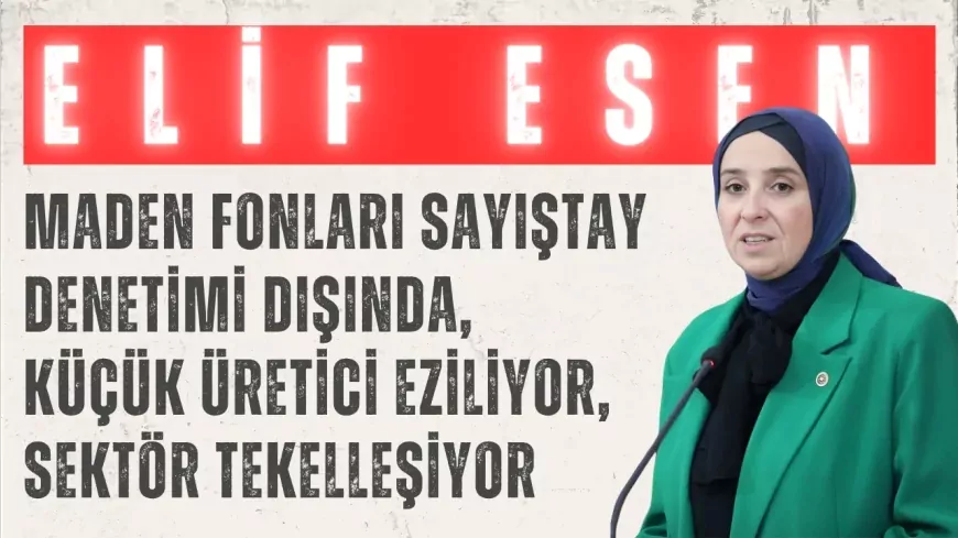 DEVA Partili Elif Esen: “Maden fonları Sayıştay denetimi dışında, küçük üretici eziliyor, sektör tekelleşiyor”