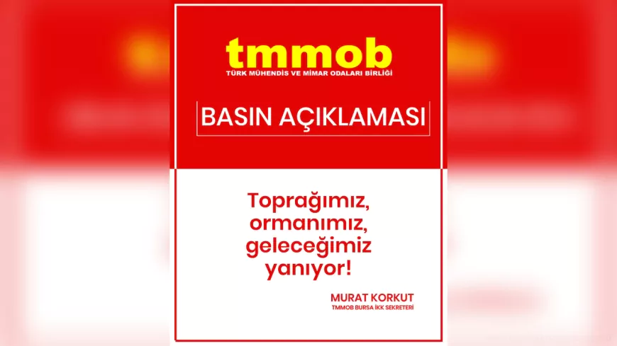 TMMOB'dan Bursa’daki Yangınlara Tepki: “Toprağımıza, Ormanımıza Sahip Çıkacağız”