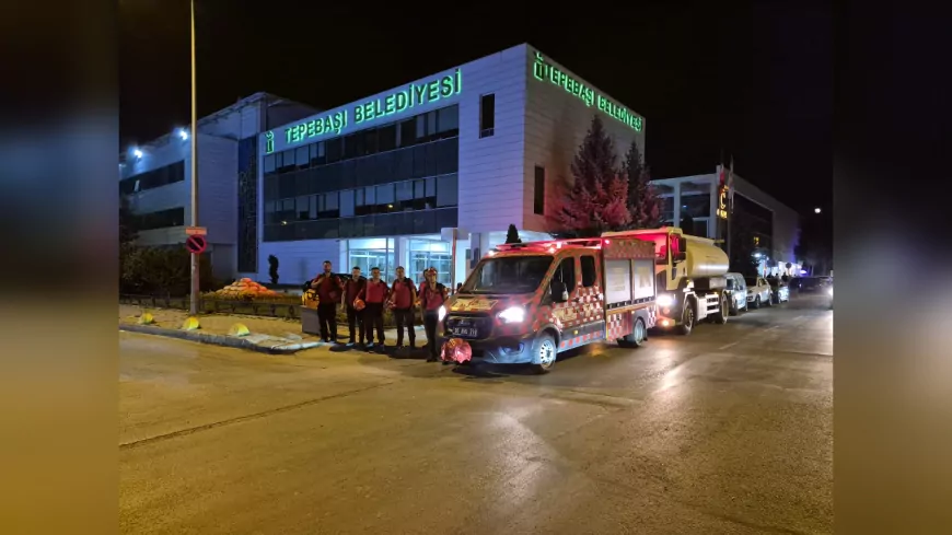 Tepebaşı Arama Kurtarma Ekibi Yangın Görevlerinde Aktif Rol Üstleniyor
