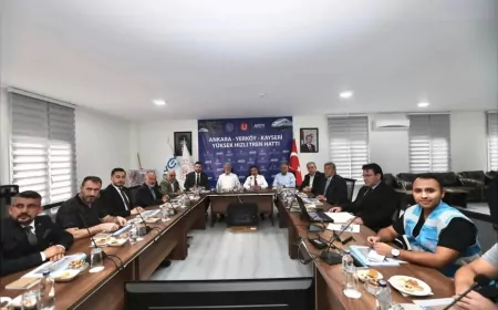 Büyükkılıç, Elitaş ve Ataş’tan hızlı tren hattı şantiyesinde inceleme: “2027 sonunda seferler başlayacak”