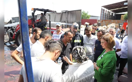 Başkan Ayşe Ünlüce'den EMKO Esnafına Geçmiş Olsun Ziyareti