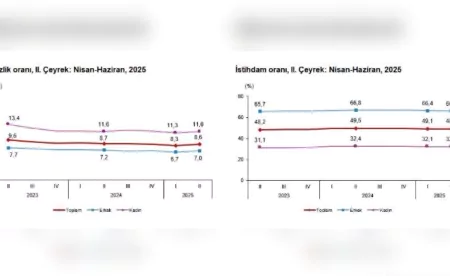 TÜİK: 2025 İkinci Çeyrek İşsizlik Oranı Yüzde 8,6’ya Yükseldi