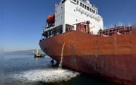 Kocaeli Büyükşehir’den Denizi Kirleten Gemiye Suçüstü