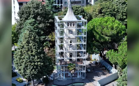 İzmit Saat Kulesi Eski İhtişamına Kavuşuyor: Tarihi Simgeye Titiz Restorasyon