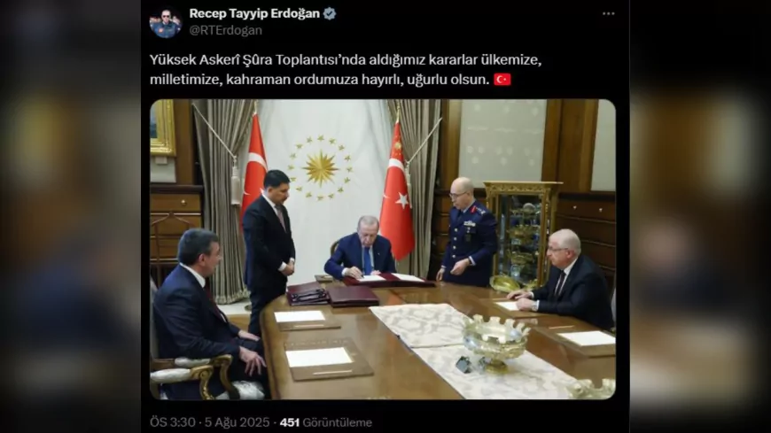 Cumhurbaşkanı Erdoğan’dan Yüksek Askeri Şura Kararlarına İlişkin Açıklama