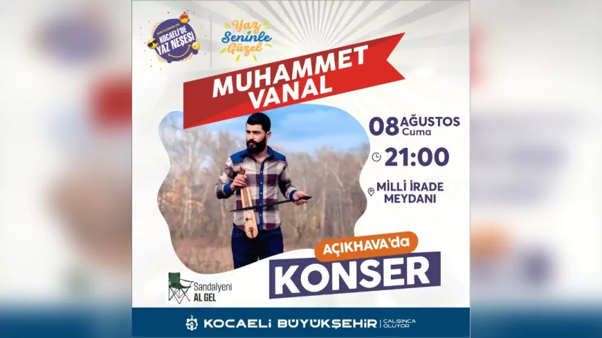 Kocaeli’de Yaz Akşamları Müzikle Şenleniyor: “Yaz Neşesi” Konserleri Başlıyor