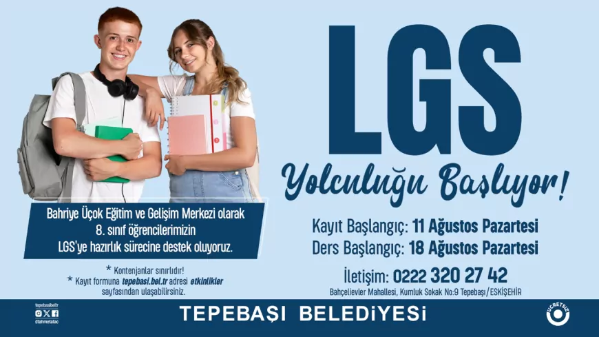 Tepebaşı Belediyesi’nden LGS’ye Hazırlanan Öğrencilere Destek