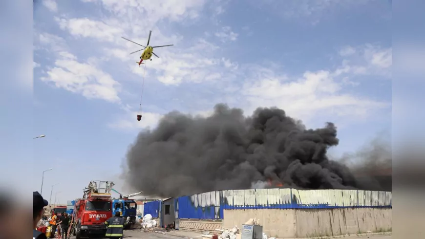 EMKO’daki Yangına Büyükşehir İtfaiyesinden Hızlı Müdahale