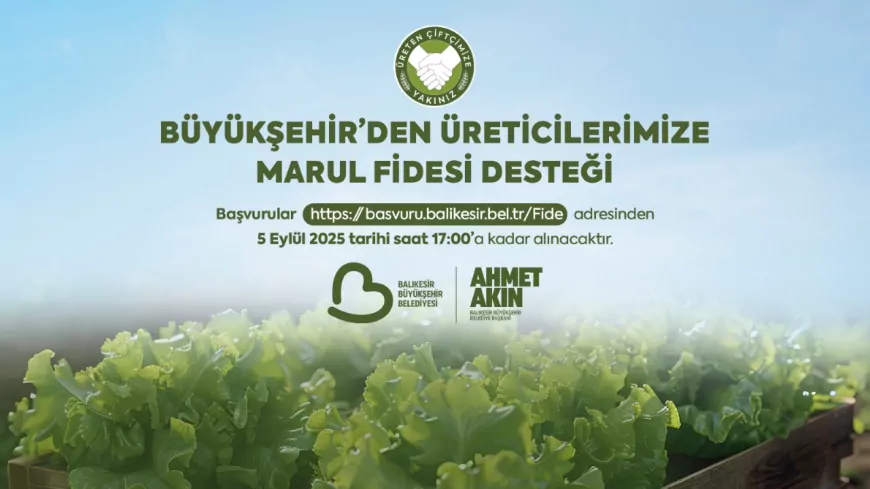 Balıkesir Büyükşehir’den Çiftçiye Yüzde 75 Destekli Marul Fidesi