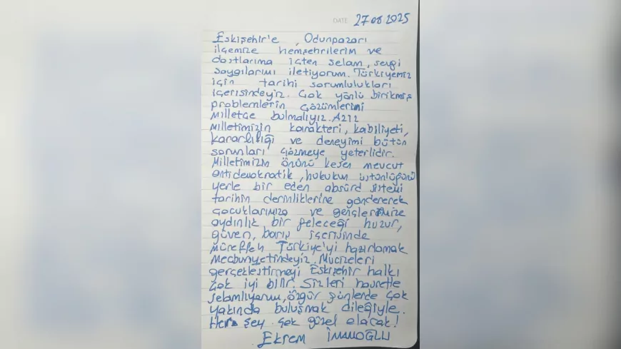 Kazım Kurt’tan Cezaevindeki Ekrem İmamoğlu’na Ziyaret: “Millet İradesi Susturulamaz”