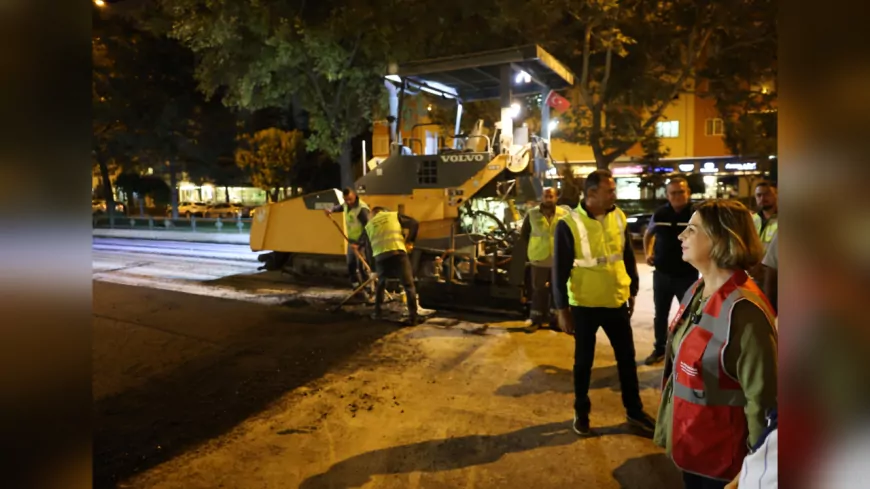 Başkan Ünlüce Gece Mesaisinde: Yol Çalışmalarını Yerinde İnceledi