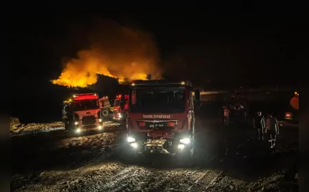 İzmir İtfaiyesi Bu Kez Denizli’de Yangınla Mücadele Ediyor