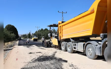 Mahalle Yollarına Modern Dokunuş: 100. Yıl Bulvarı'nda Asfalt Çalışması
