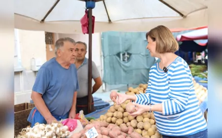 Başkan Ayşe Ünlüce Kurtuluş Pazarı’nda Esnaf ve Vatandaşla Buluştu