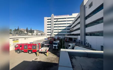 İzmir İtfaiyesi’nden Torbalı Devlet Hastanesi’ndeki Yangına Hızlı Müdahale