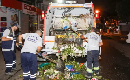 Beykoz’da Semt Pazarlarının Ardından Sokaklar Baştan Sona Temizleniyor