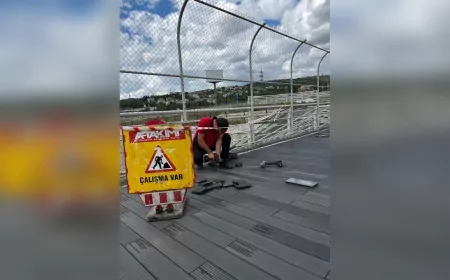 Kocaeli Şehir Hastanesi Üst Geçidinde Güvenliği Artıran Bakım