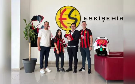 Minik Taraftar Defne'den Eskişehirspor’a Ziyaret