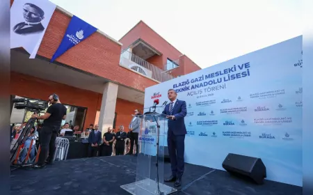 İBB’nin Elazığ’a Kazandırdığı Gazi Mesleki ve Teknik Anadolu Lisesi Açıldı