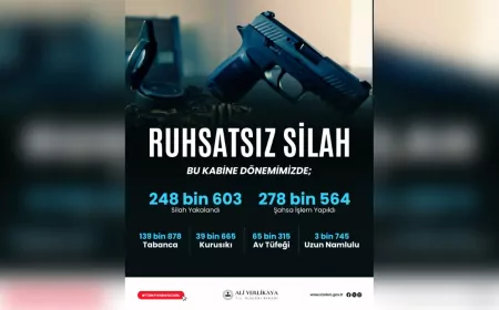 81 ilde düzenlenen operasyonlarda 1.867 ruhsatsız silah ele geçirildi; 2.082 şüpheli hakkında işlem yapıldı