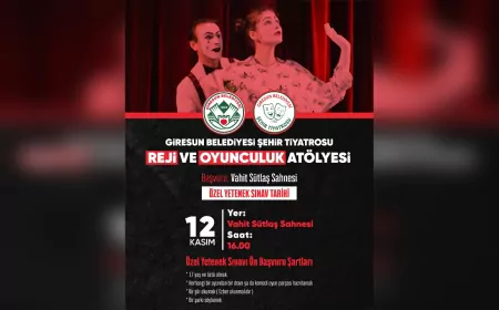 Giresun Belediyesi Şehir Tiyatrosu'ndan 2 Yıllık Reji ve Oyunculuk Atölyesi