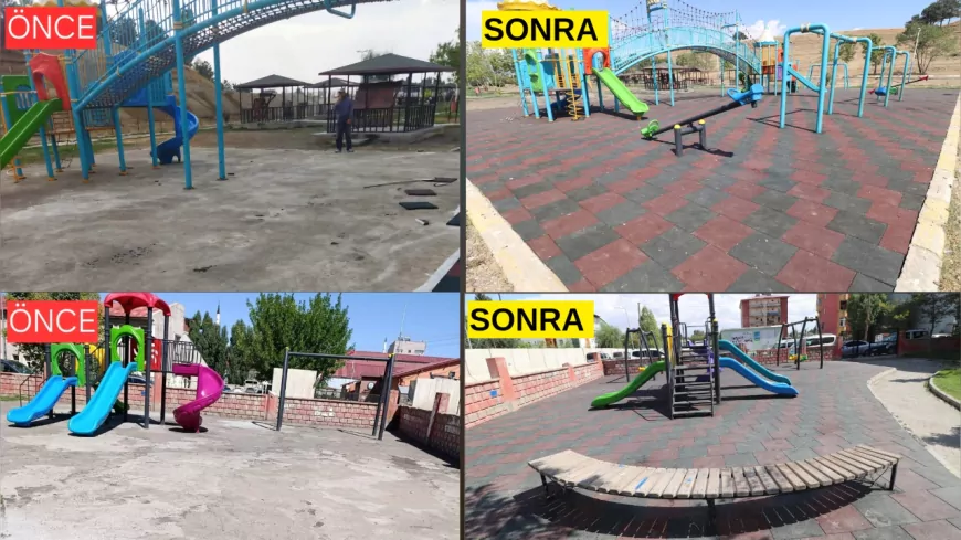 Ağrı Belediyesi’nden Parklarda Güvenli ve Modern Yenileme Hamlesi